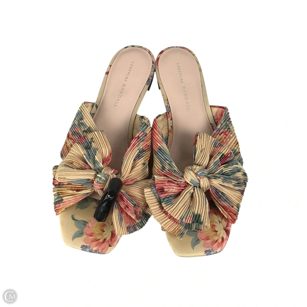 Sandals Flats By Loeffler Randall In Floral Print, Size: 8.5
