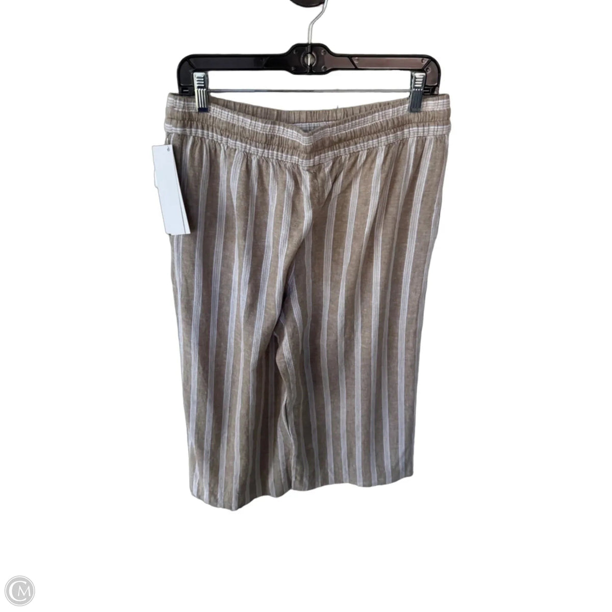 Pants Cropped By Banana Republic In Tan & White, Size: Mp