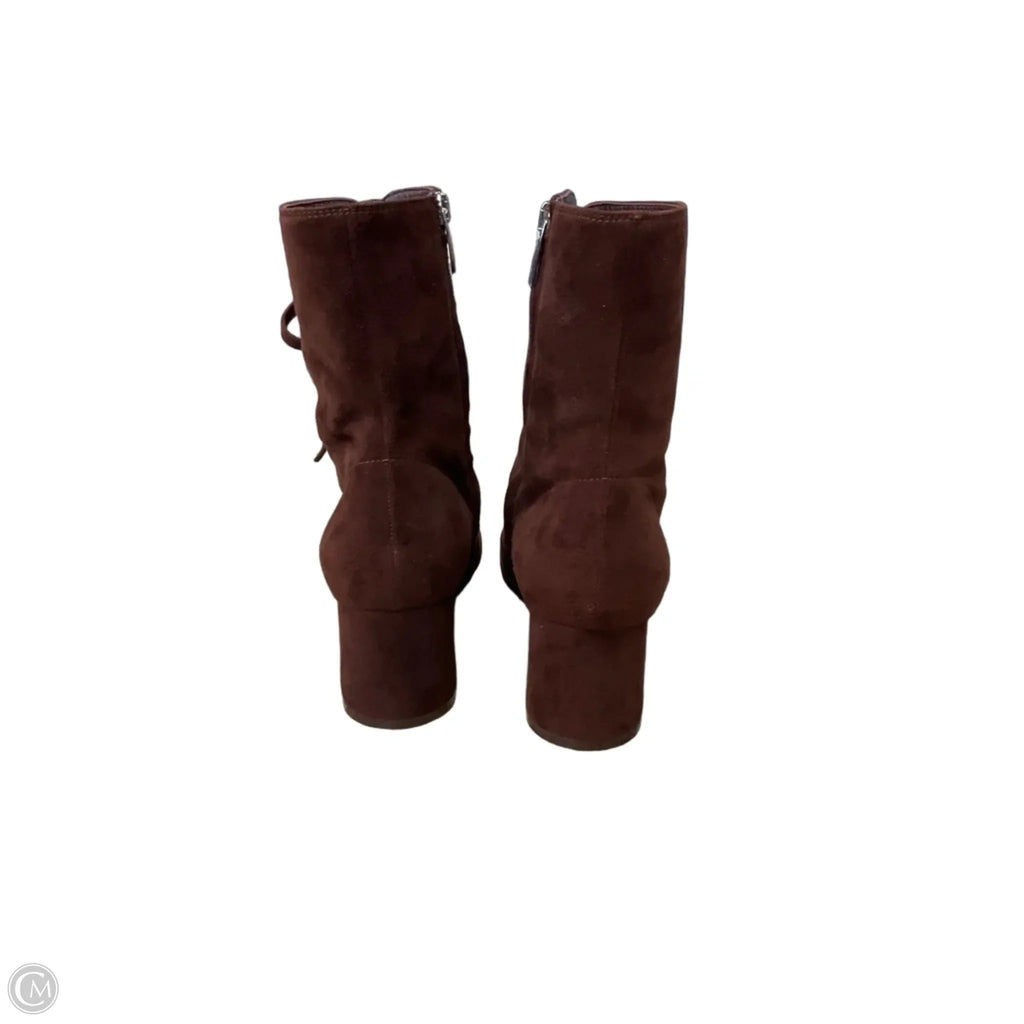 Boots Ankle Heels By Cma In Brown, Size: 7.5