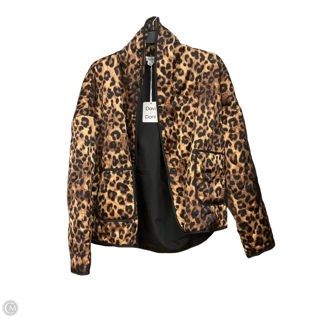 Jacket Puffer & Quilted By Davi & Dani In Animal Print, Size: S