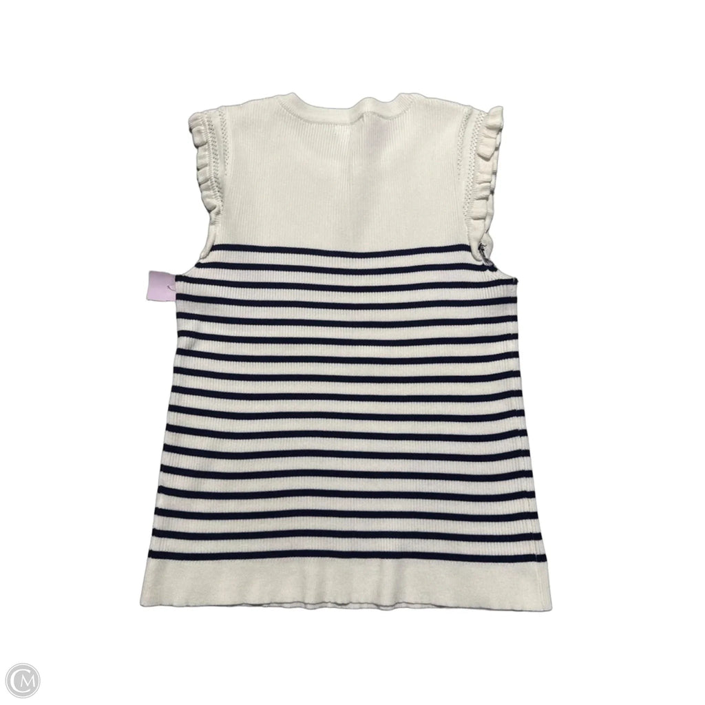 Top Short Sleeve By Skies Are Blue In White, Size: L