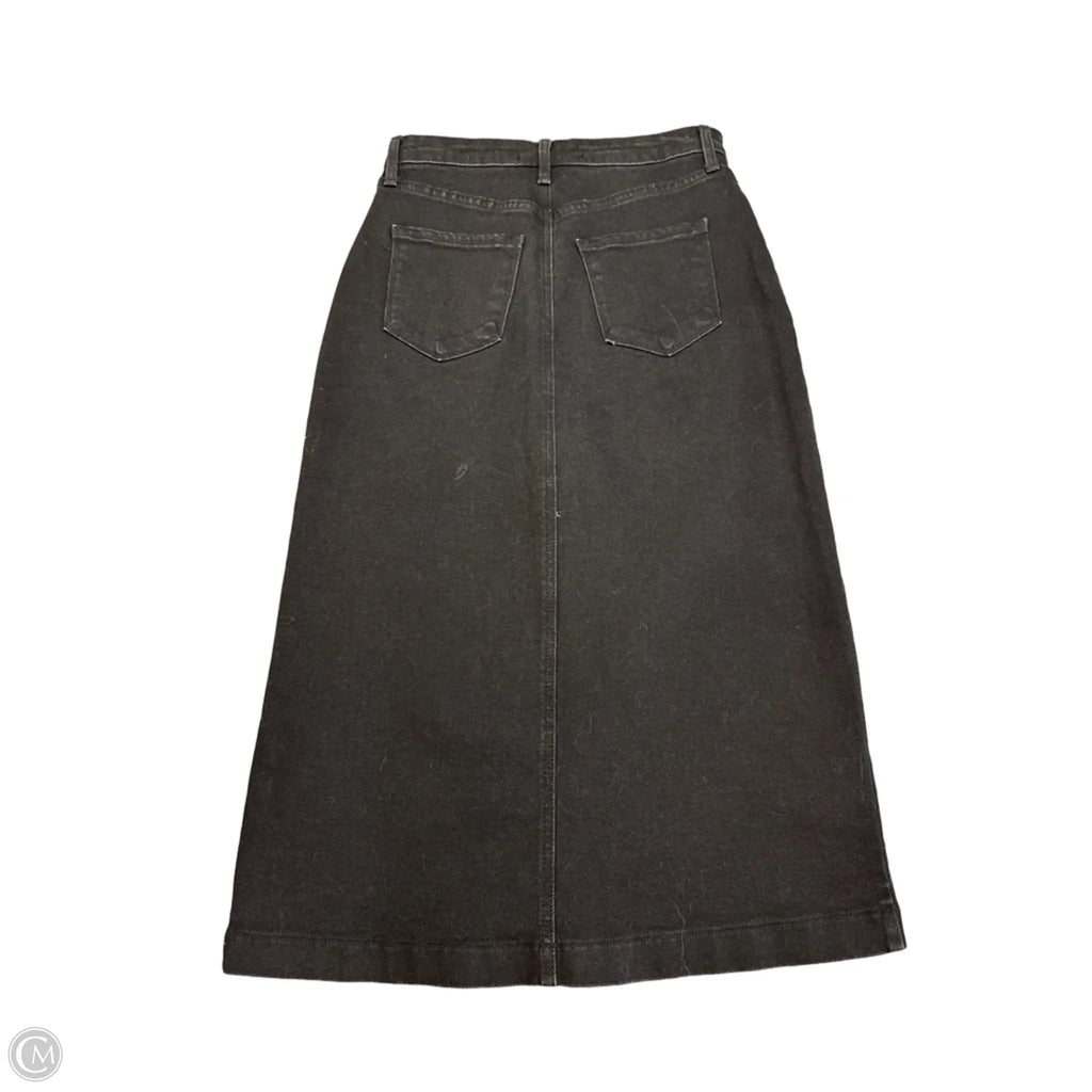Skirt Midi By Just Black In Black Denim, Size: S