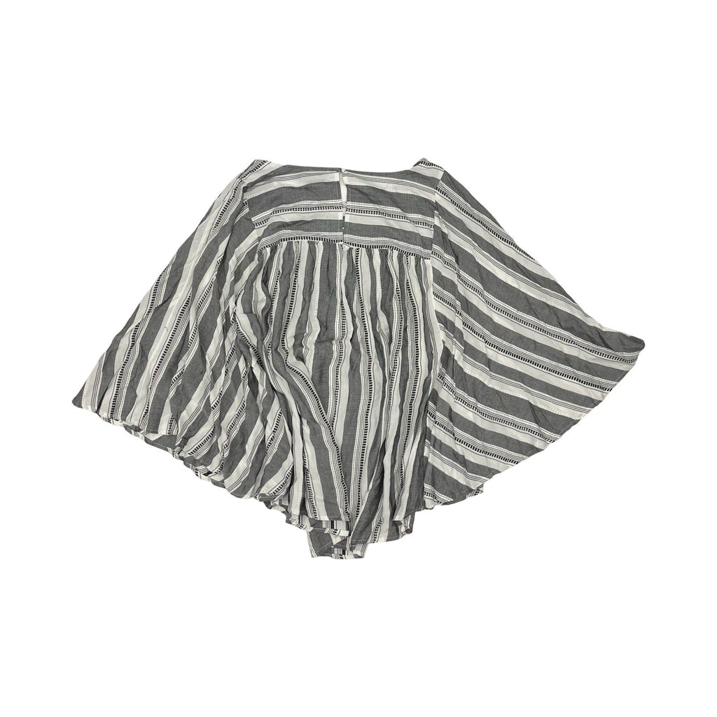 Blouse Ls By Lane Bryant In Grey & White, Size:L