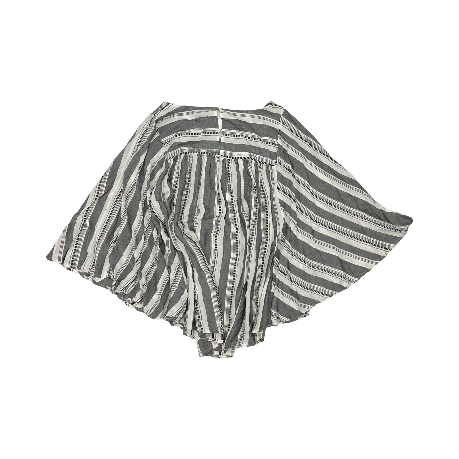 Blouse Ls By Lane Bryant In Grey & White, Size:L