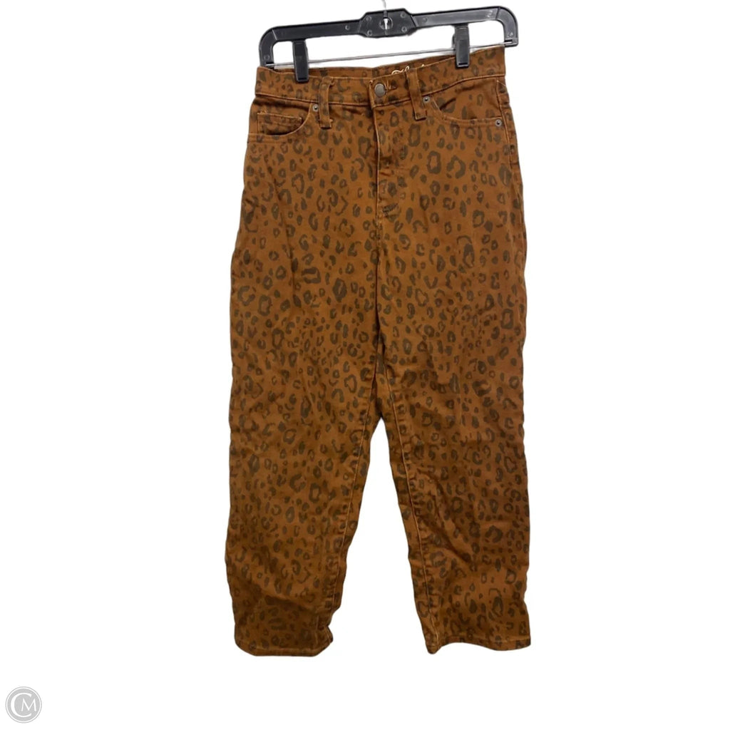 Jeans Straight By Universal Thread In Animal Print, Size: 0