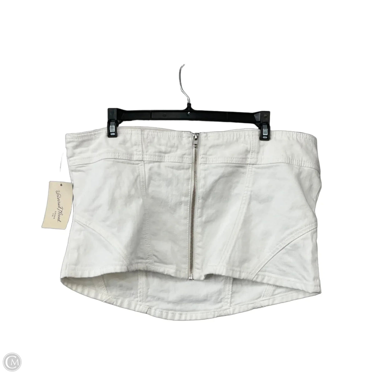 Top Sleeveless By Universal Thread In White Denim, Size: 16