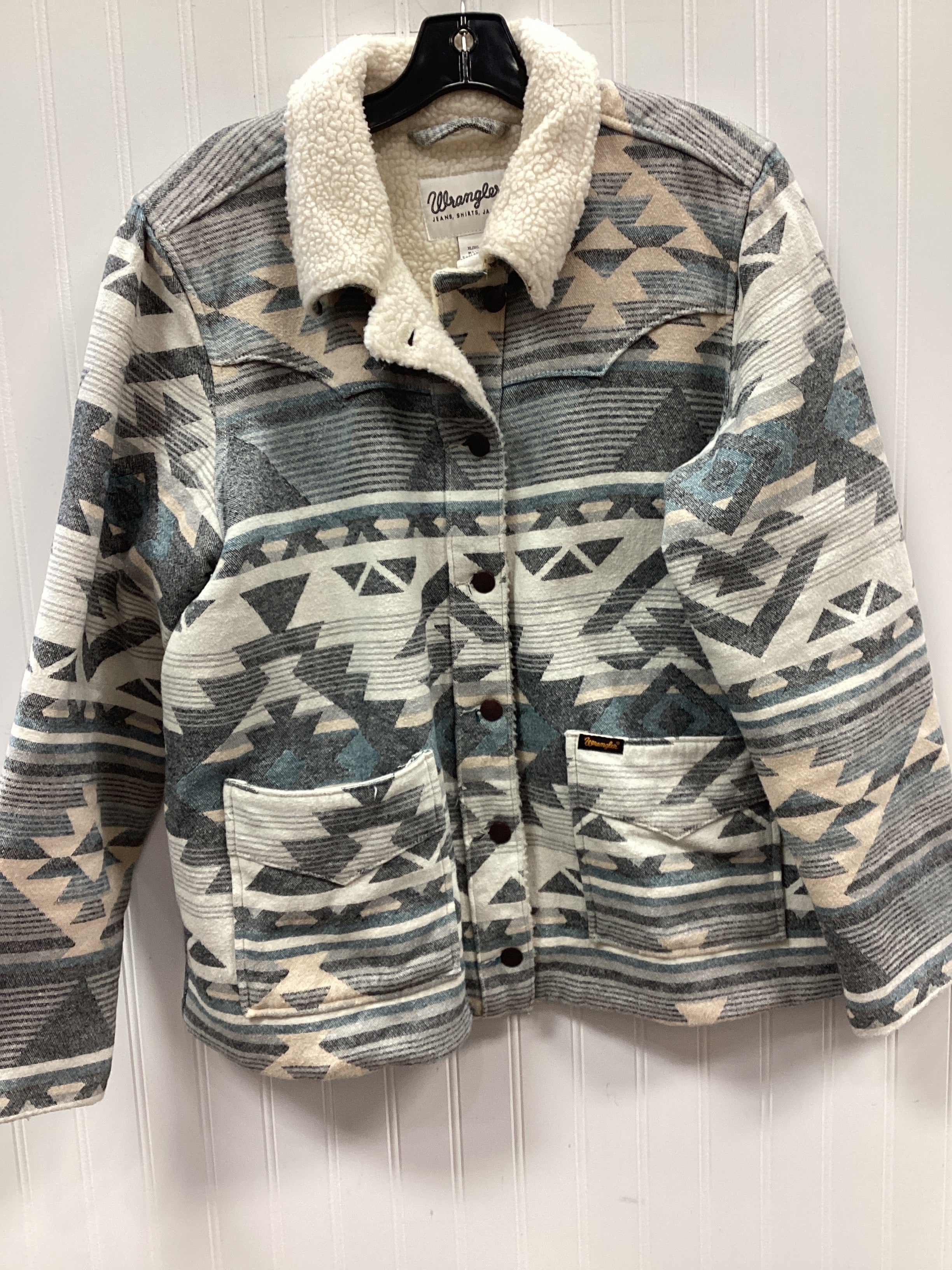 Jacket Fleece By Wrangler In Blue, Size:Xl