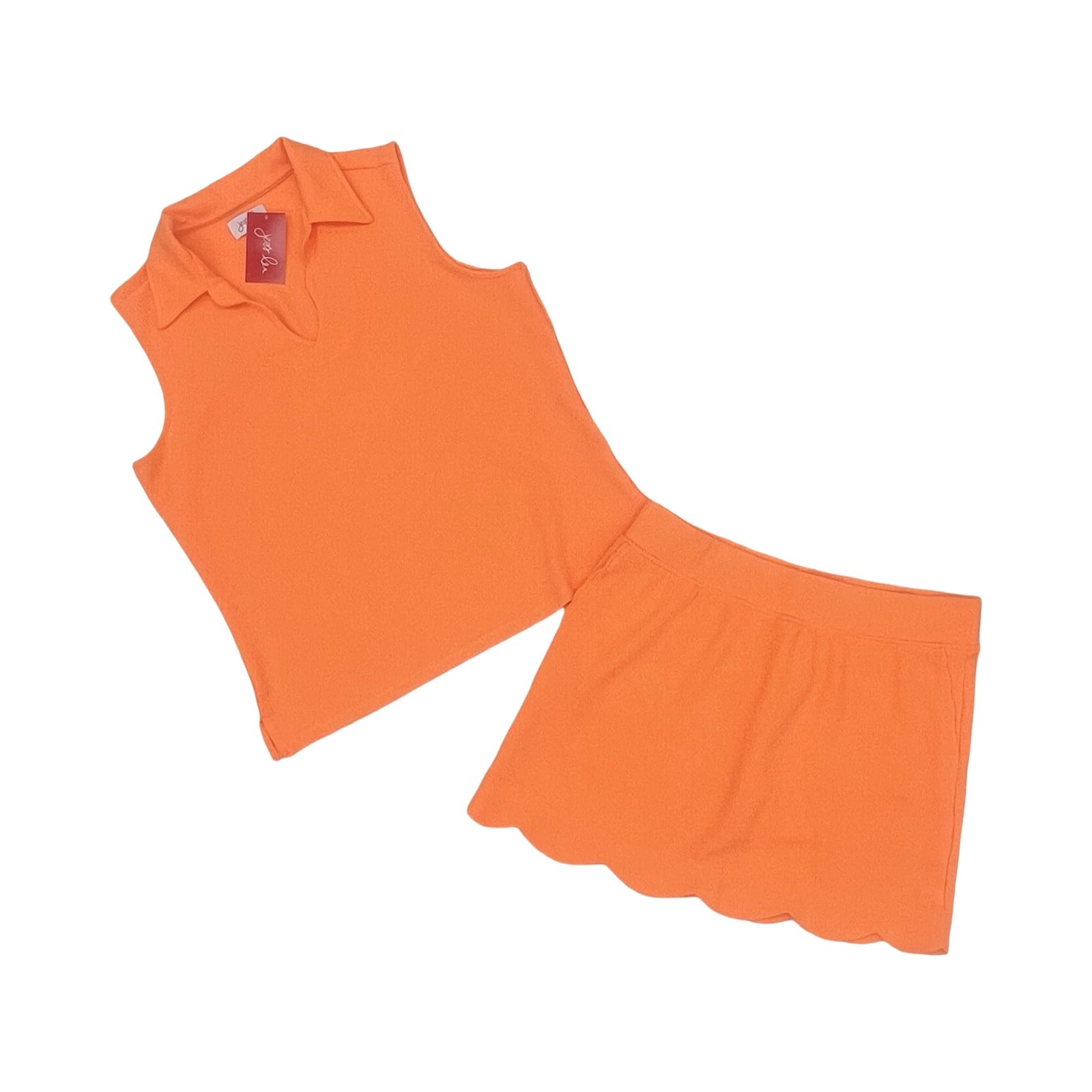 Skirt Set 2Pc By Jess Lea In Orange, Size:2X