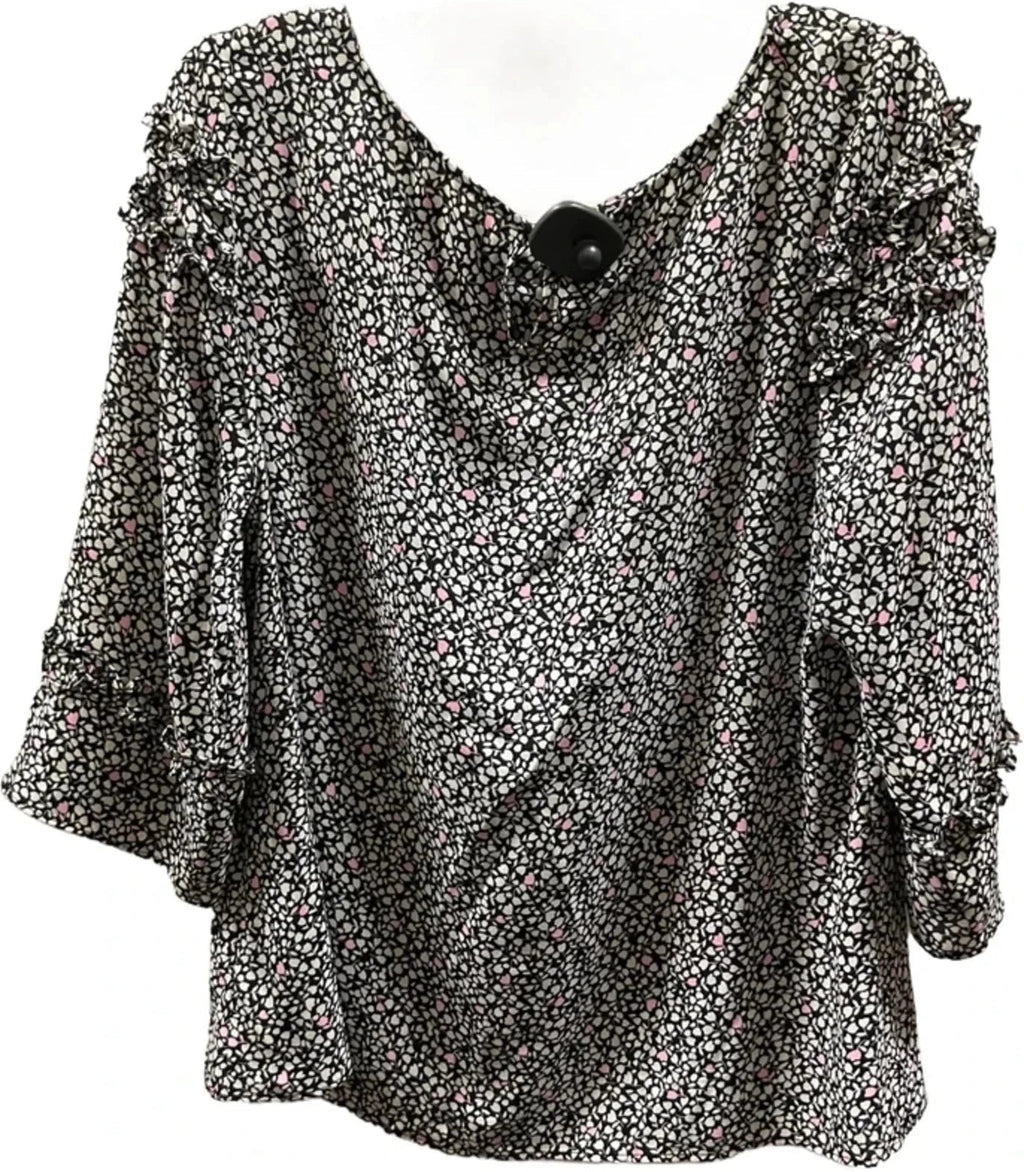 Top Long Sleeve By Talbots In Floral Print, Size: Xl