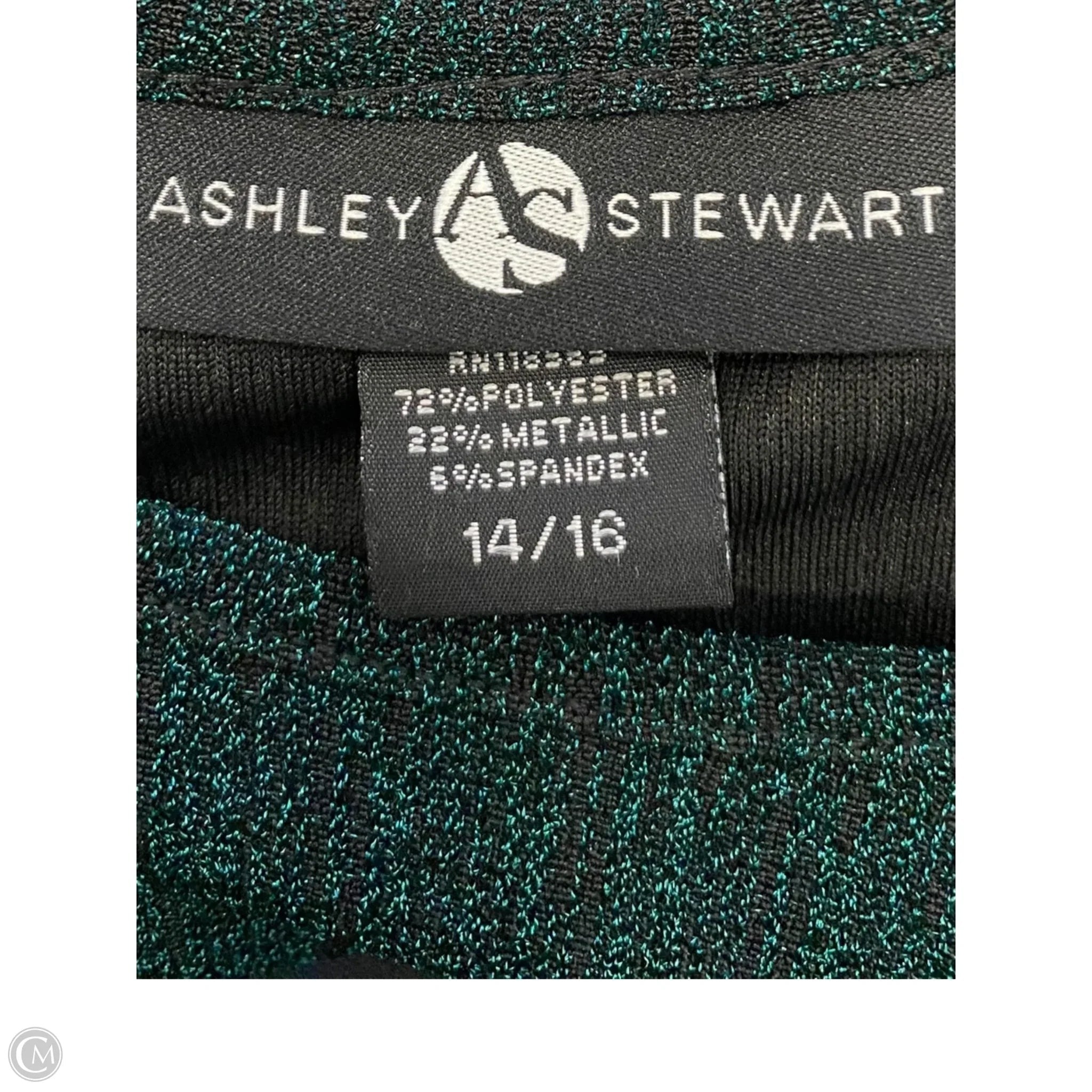 Top Long Sleeve By Ashley Stewart In Green, Size: 16