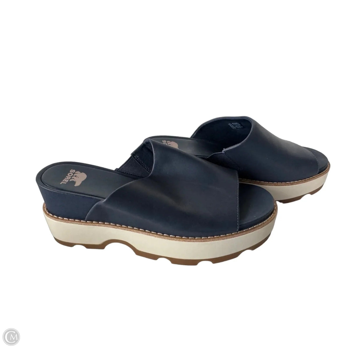 Sandals Heels Wedge By Sorel In Blue, Size: 10.5