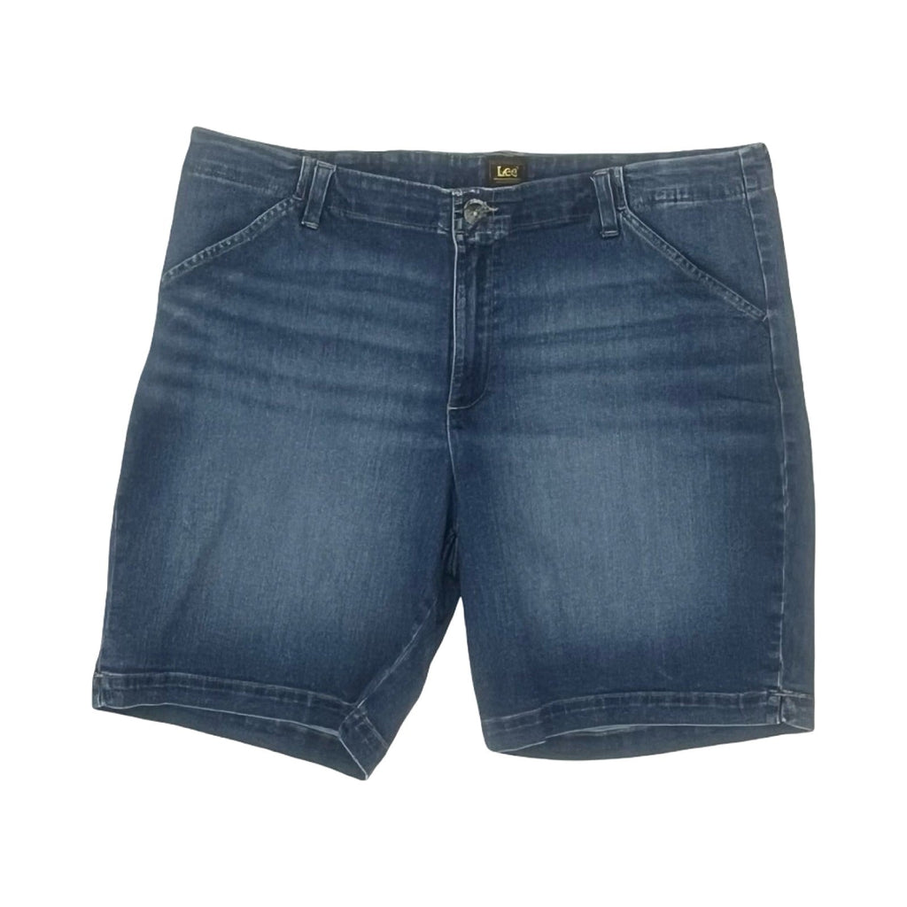 Shorts By Lee In Blue Denim, Size:20