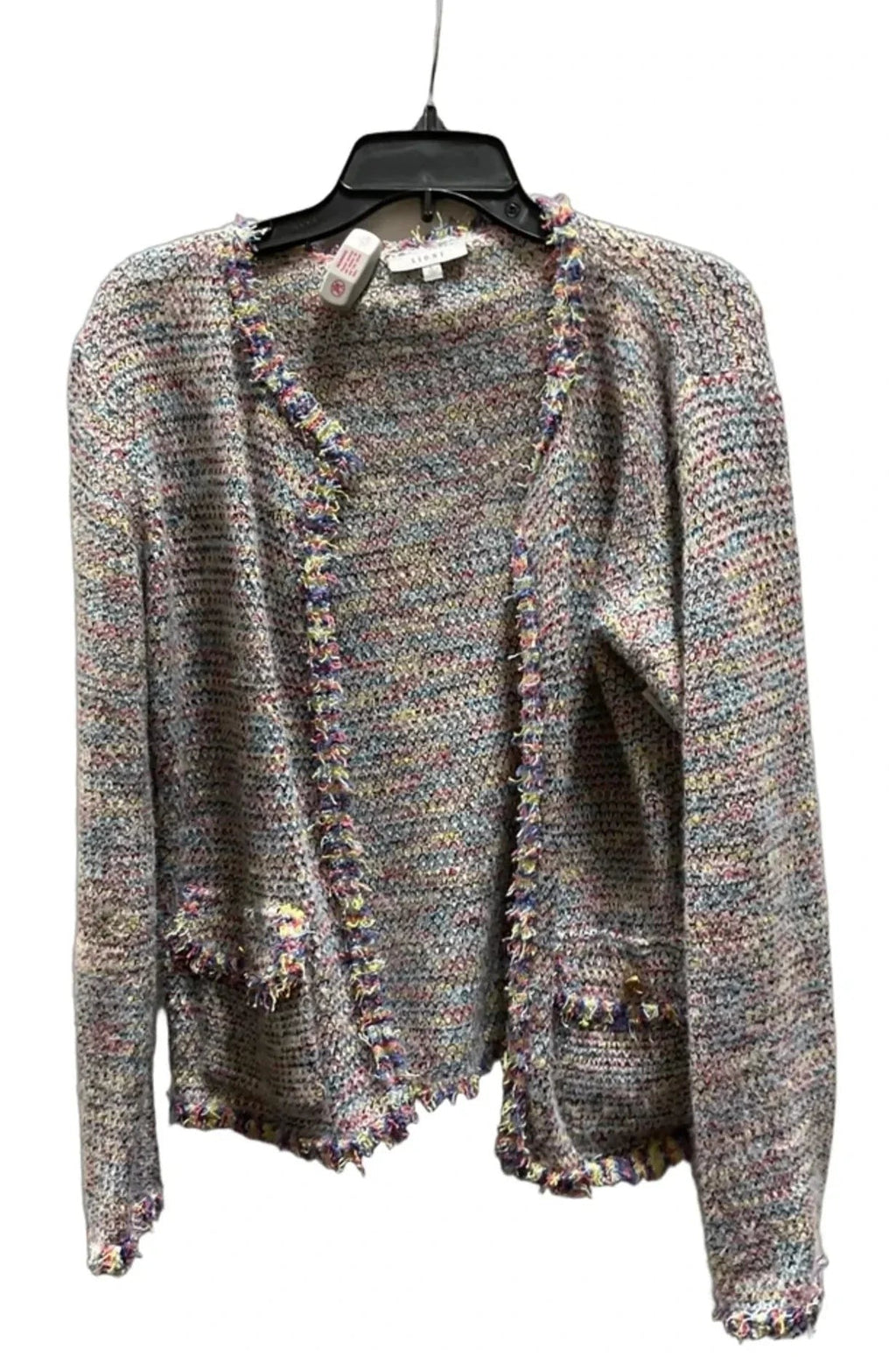 Cardigan By Sioni In Plaid Pattern, Size: L