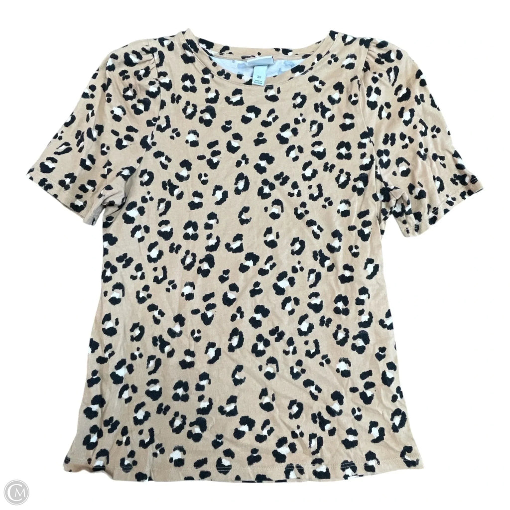 Top Short Sleeve By A New Day In Animal Print, Size: Xs