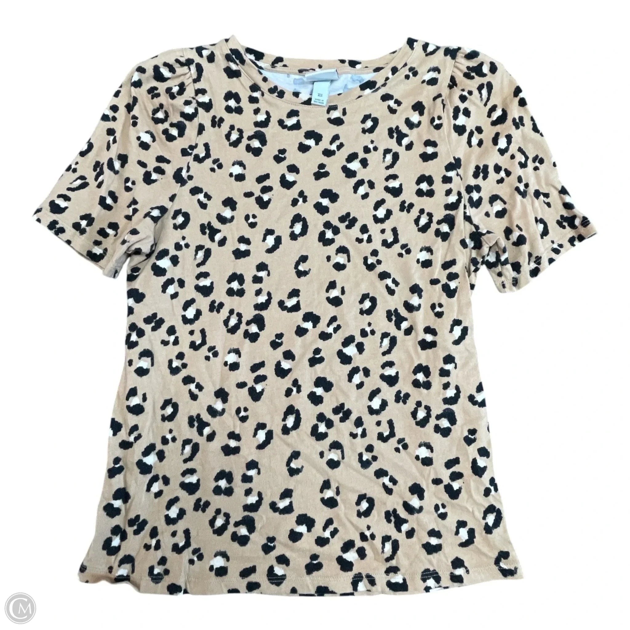 Top Short Sleeve By A New Day In Animal Print, Size: Xs