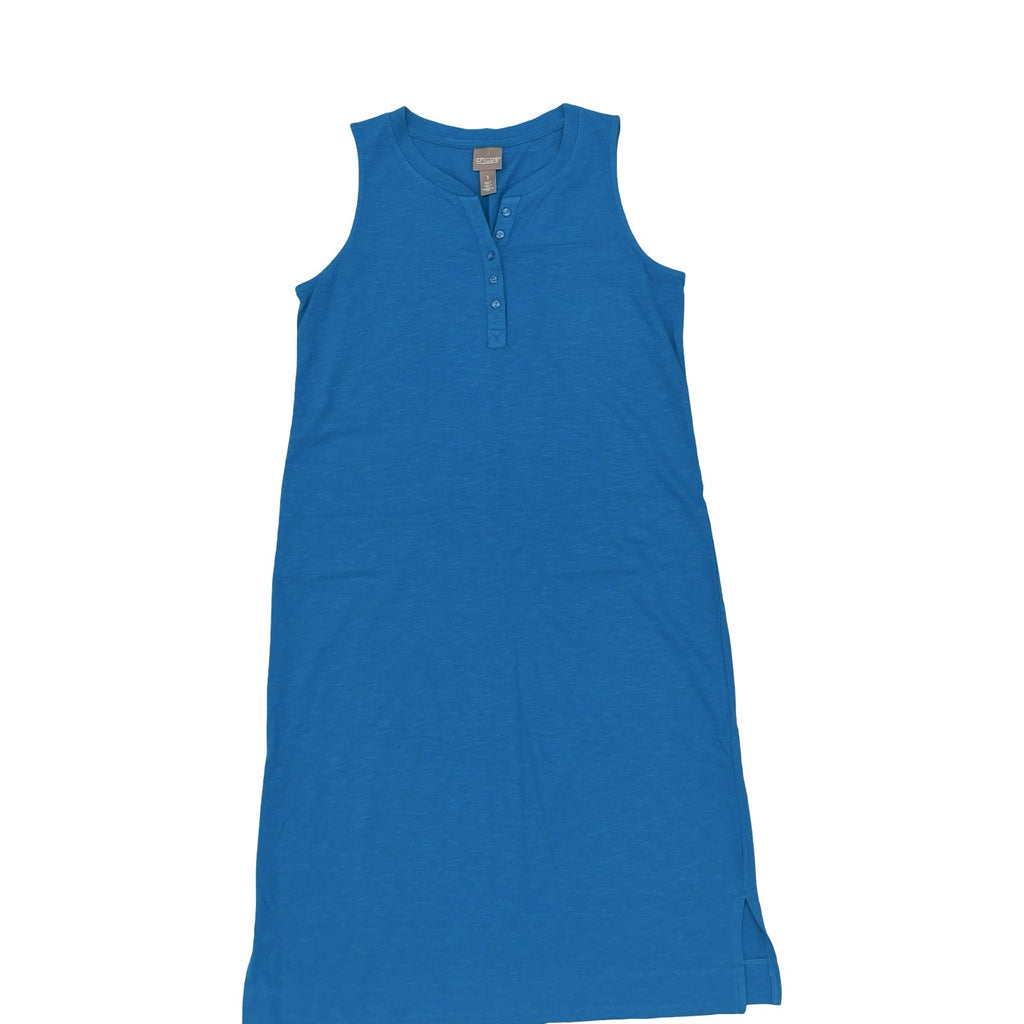 Dress Casual Maxi By Chicos In Blue, Size:1
