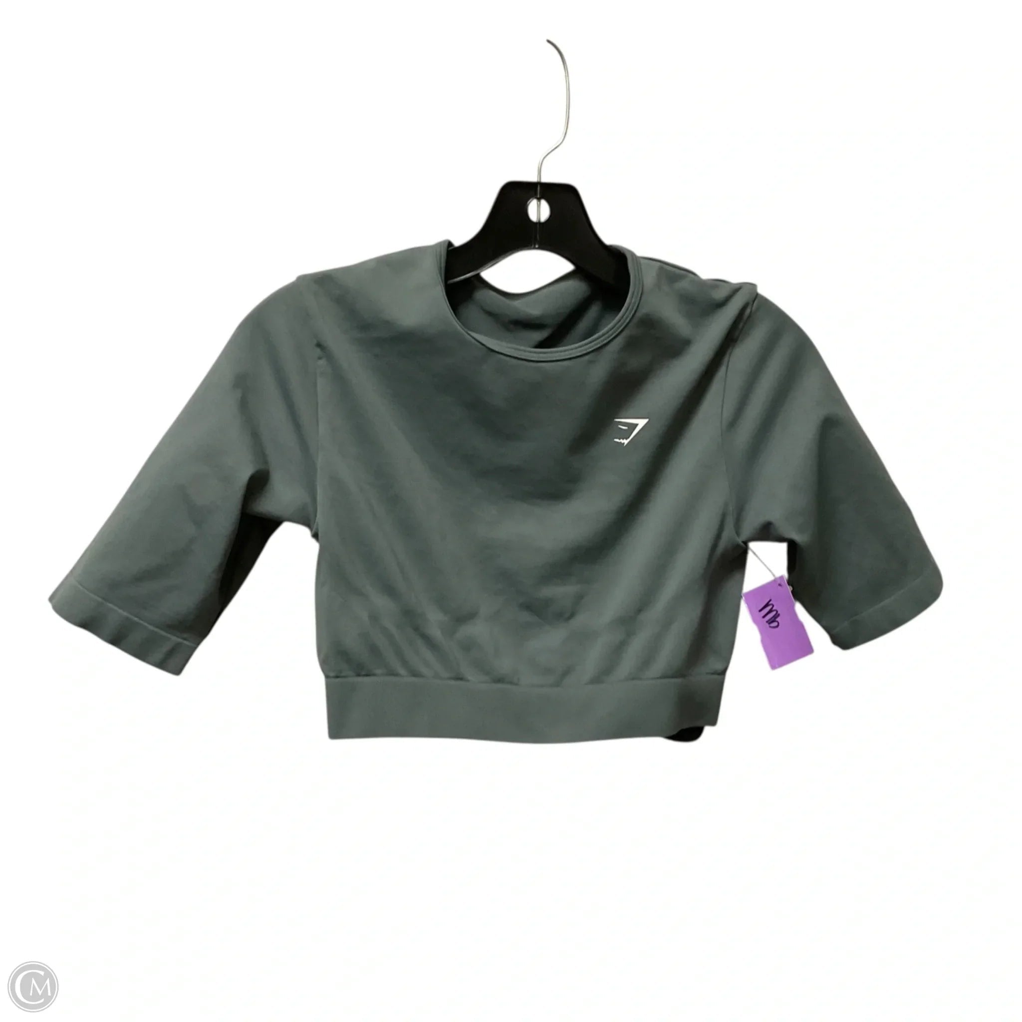 Athletic Top Short Sleeve By Gym Shark In Green, Size: S