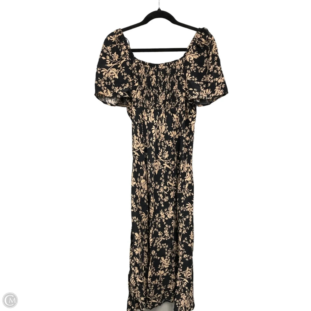 Dress Casual Midi By A New Day In Black & Tan, Size: M