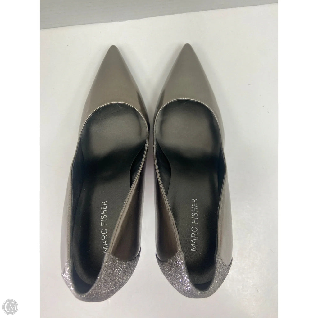 Shoes Heels Stiletto By Marc Fisher In Silver, Size: 9.5