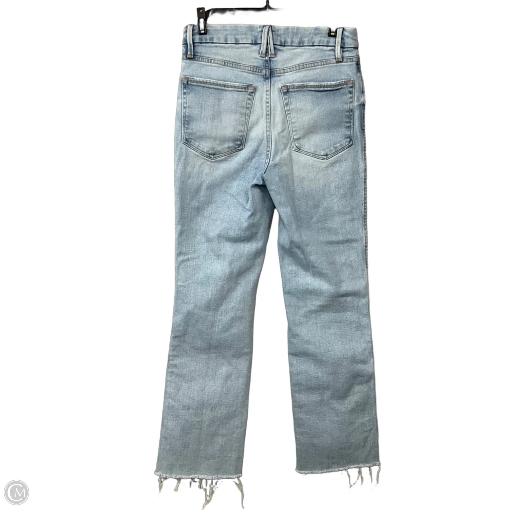 Jeans Straight By Good American In Blue Denim, Size: 4