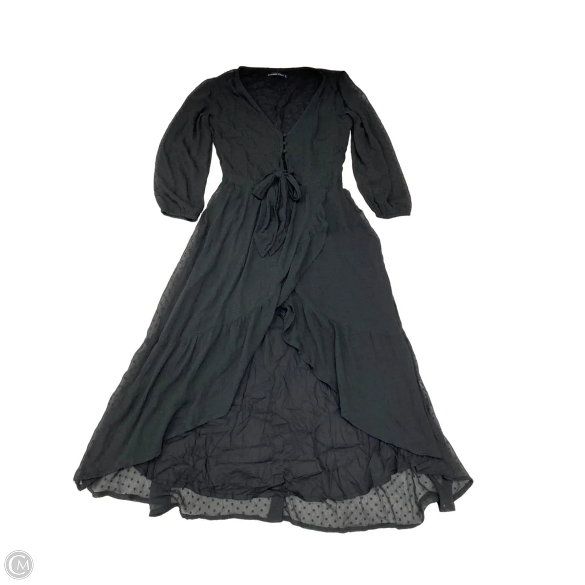 Dress Party Midi By Abercrombie And Fitch In Black, Size: S