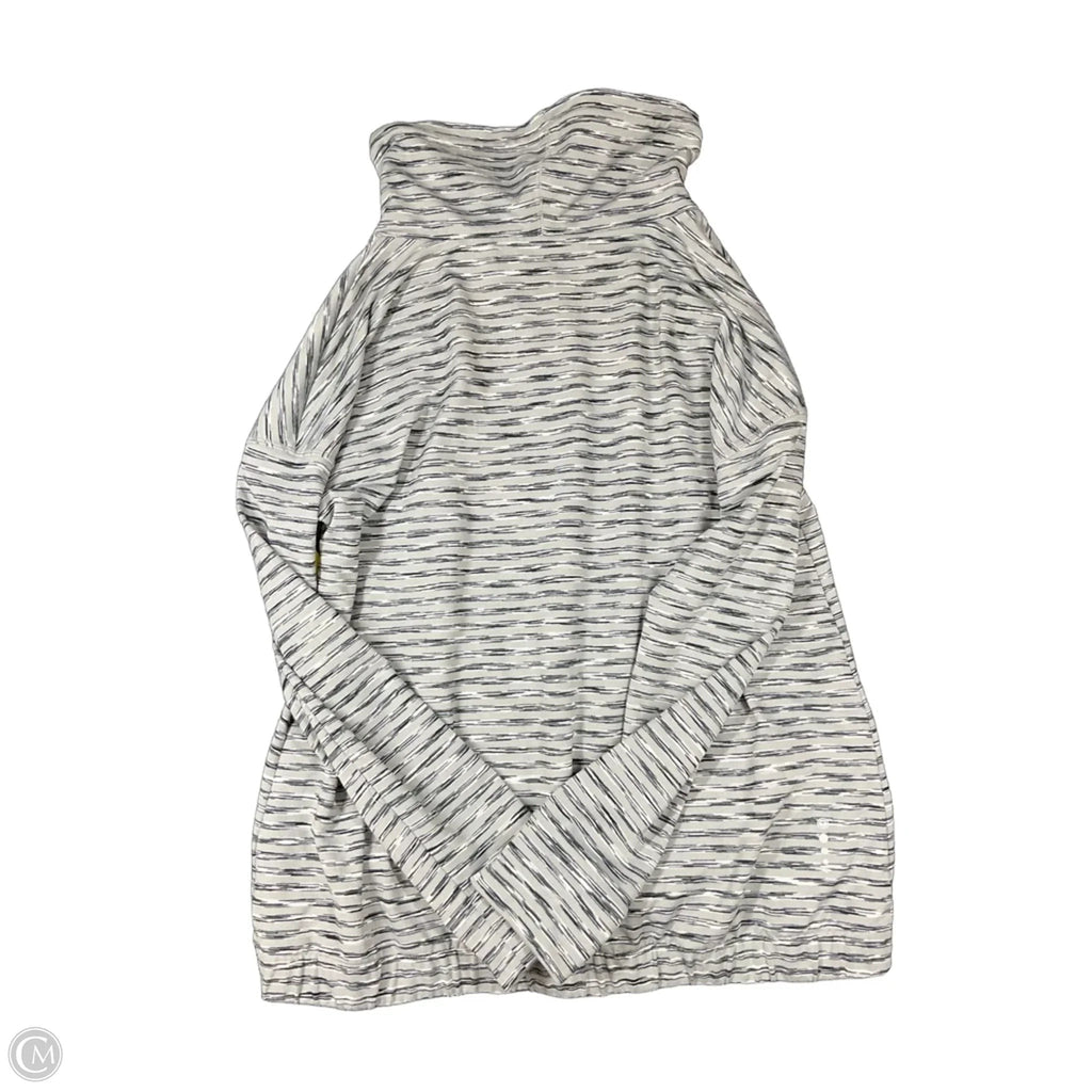 Athletic Top Long Sleeve Collar By Talbots In Grey, Size: M