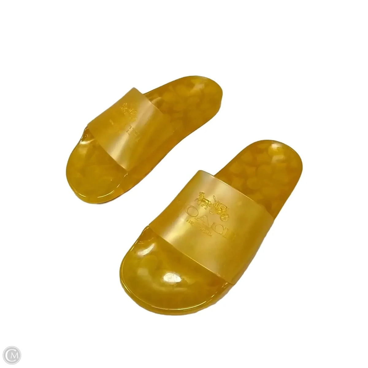 Shoes Designer By Coach In Yellow, Size: 6