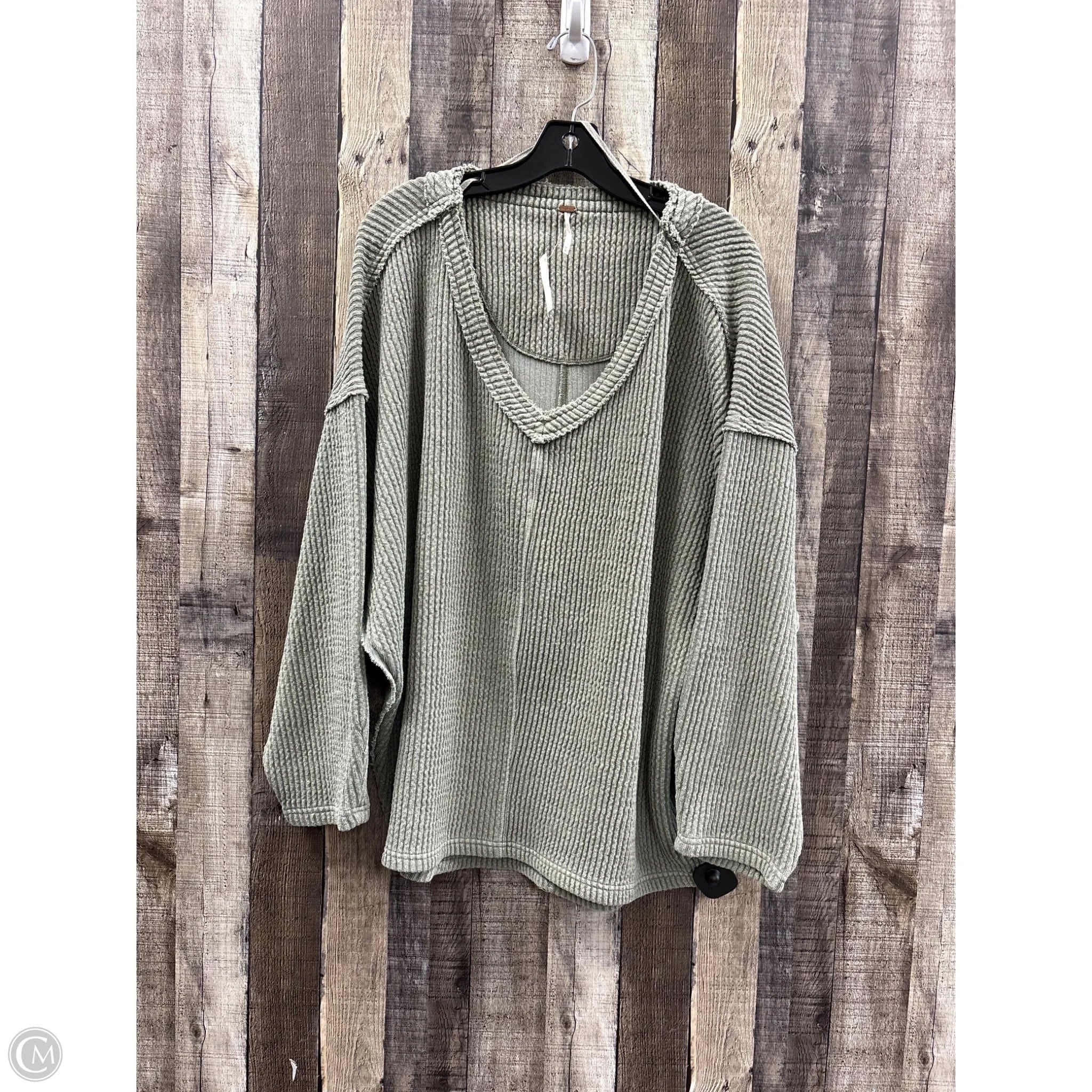 Top Long Sleeve By Free People In Green, Size: M