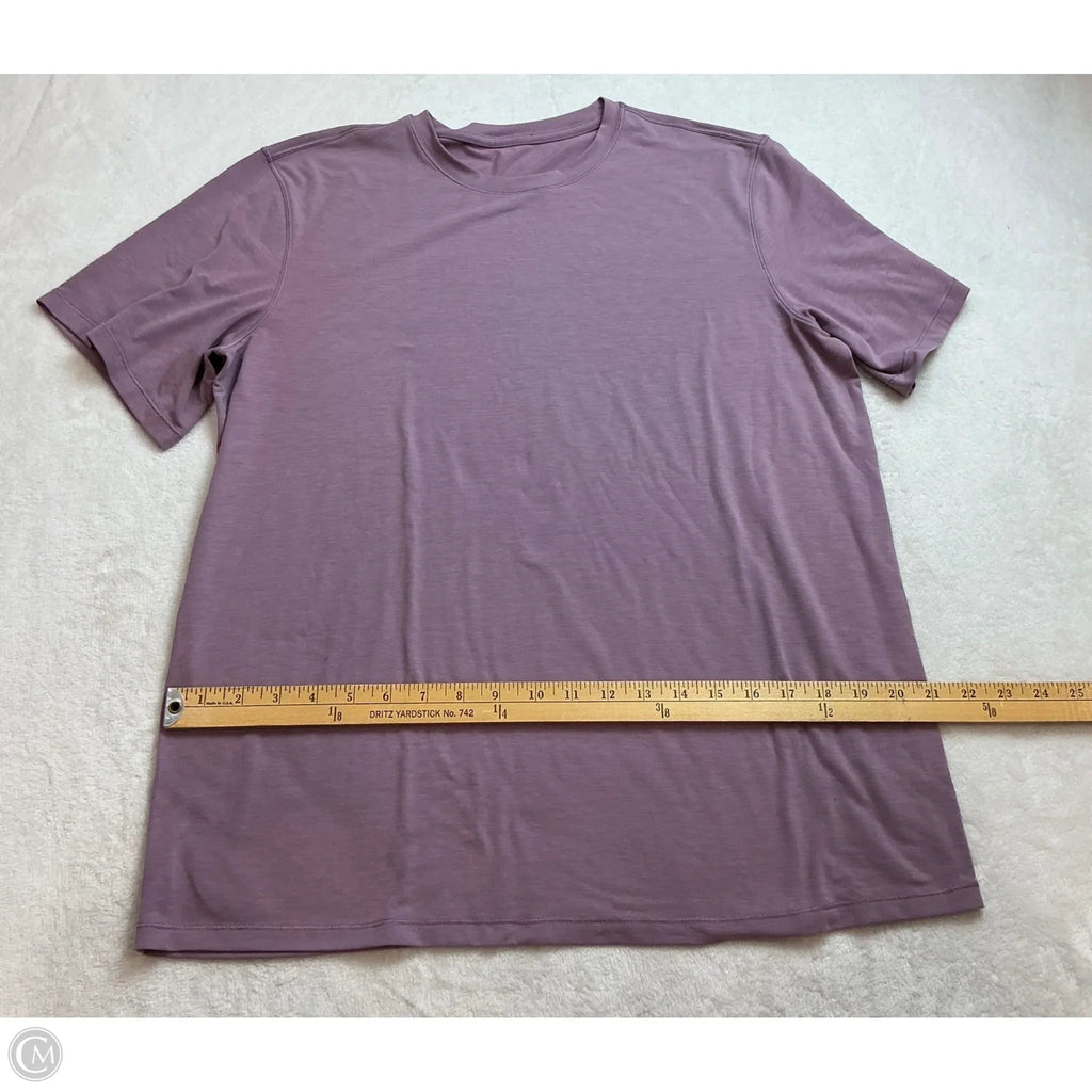 Athletic Top Short Sleeve By Lululemon In Purple, Size: L