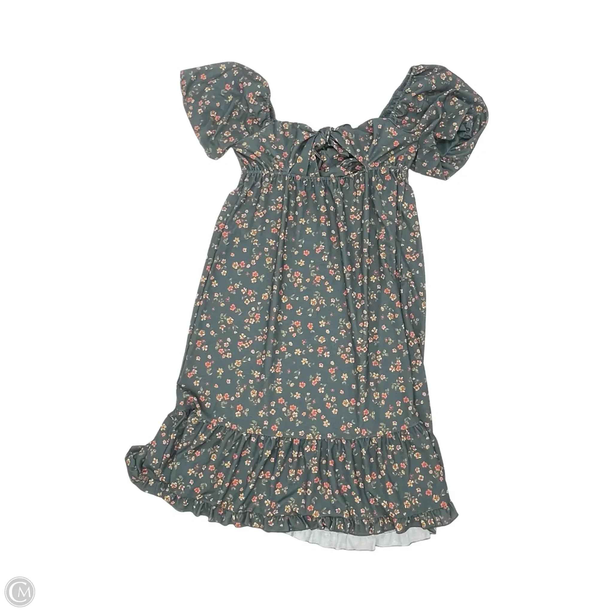 Dress Casual Midi By Originality In Floral Print, Size: Xl