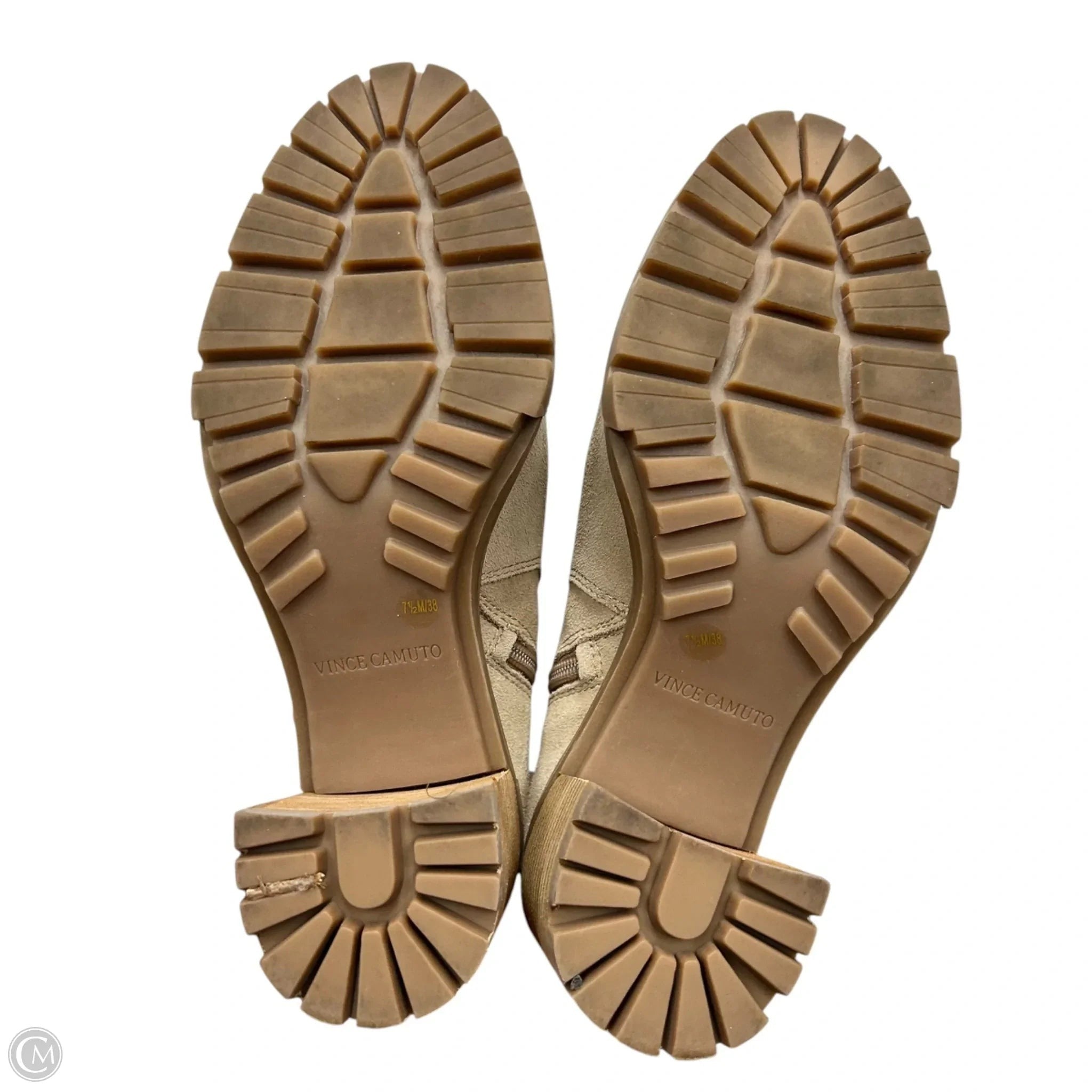 Boots Ankle Heels By Vince Camuto In Tan, Size: 7.5