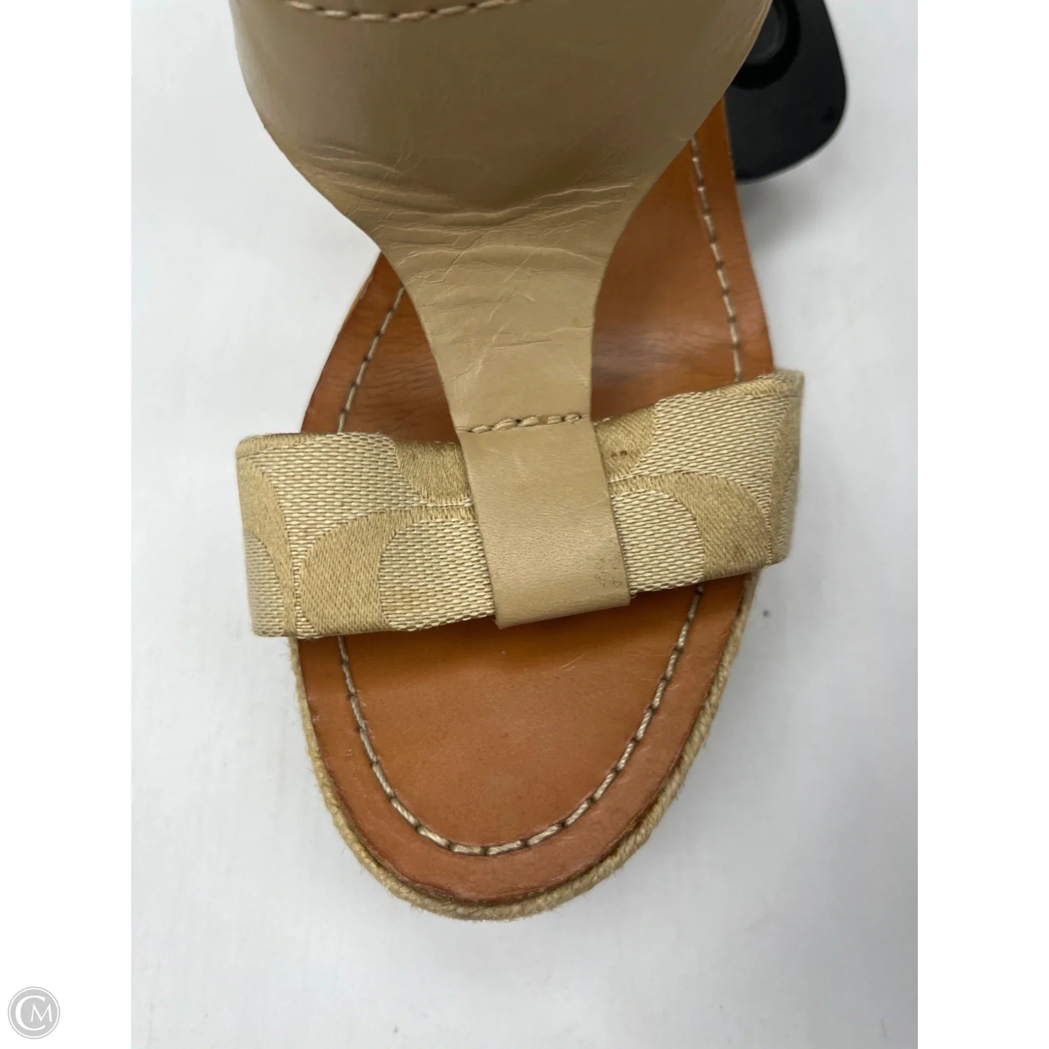 Sandals Designer By Coach In Tan, Size: 8.5