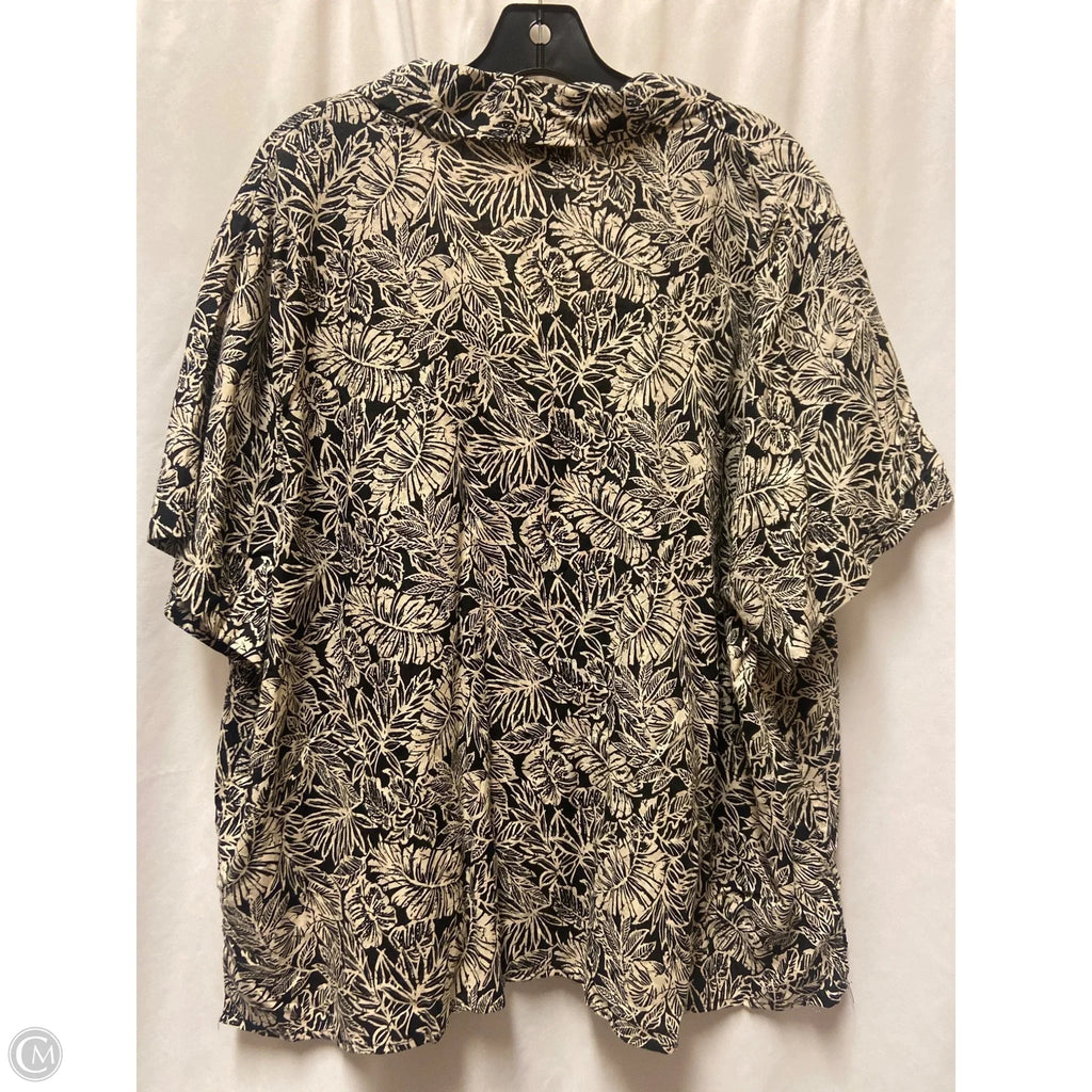 Top Short Sleeve By Jones And Co In Beige, Size: 3x
