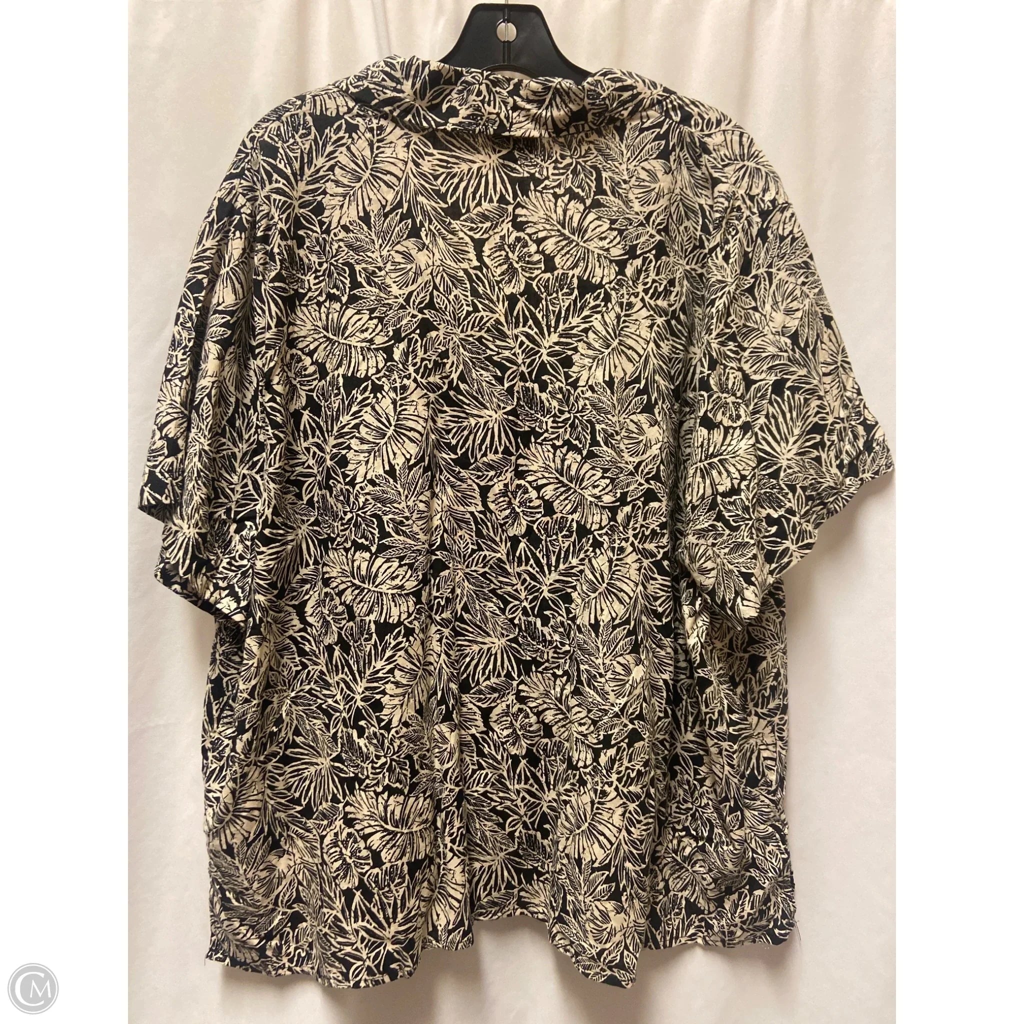 Top Short Sleeve By Jones And Co In Beige, Size: 3x
