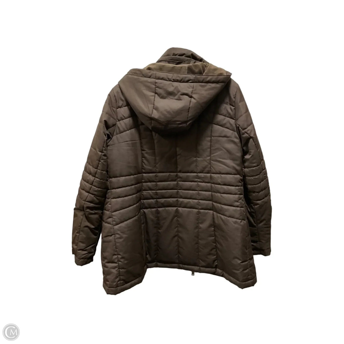 Coat Puffer & Quilted By Lands End In Brown, Size: M