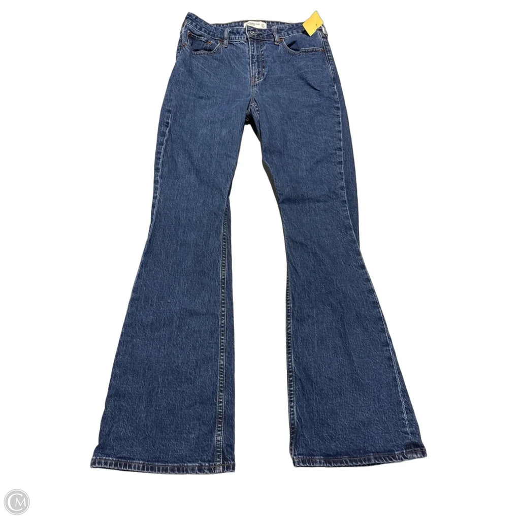 Jeans Boot Cut By Abercrombie And Fitch In Blue Denim, Size: 4