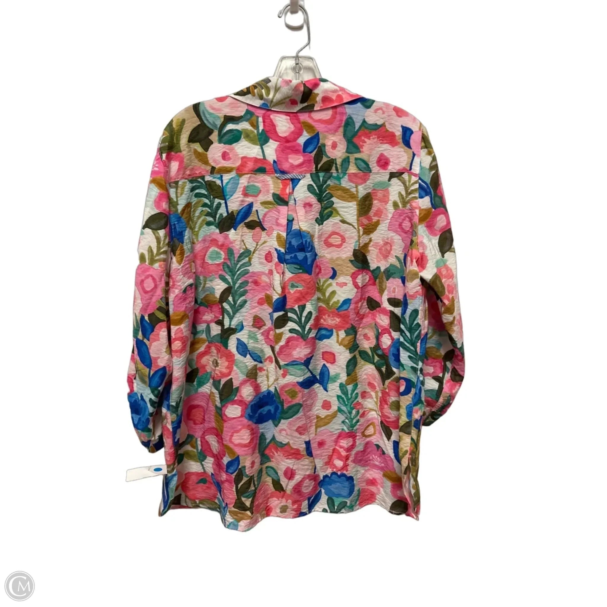 Top Long Sleeve By John Mark In Floral Print, Size: L