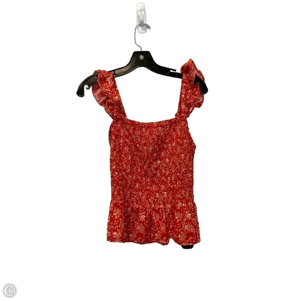 Top Sleeveless By Madewell In Red, Size: 4