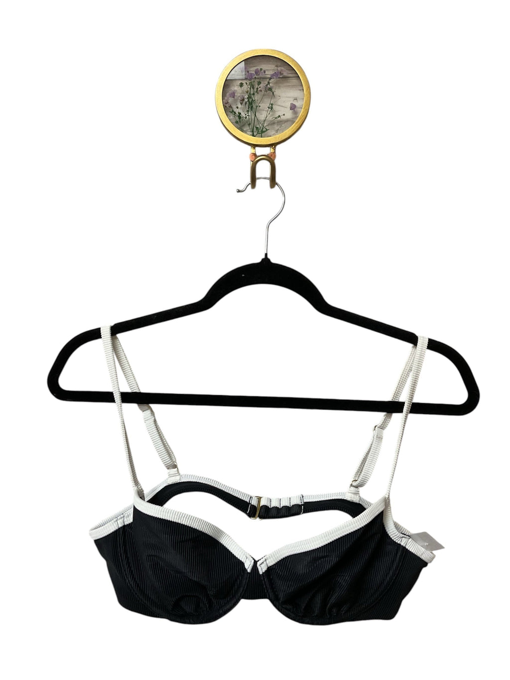 Swimsuit Top By Abercrombie And Fitch In Black & White, Size:L