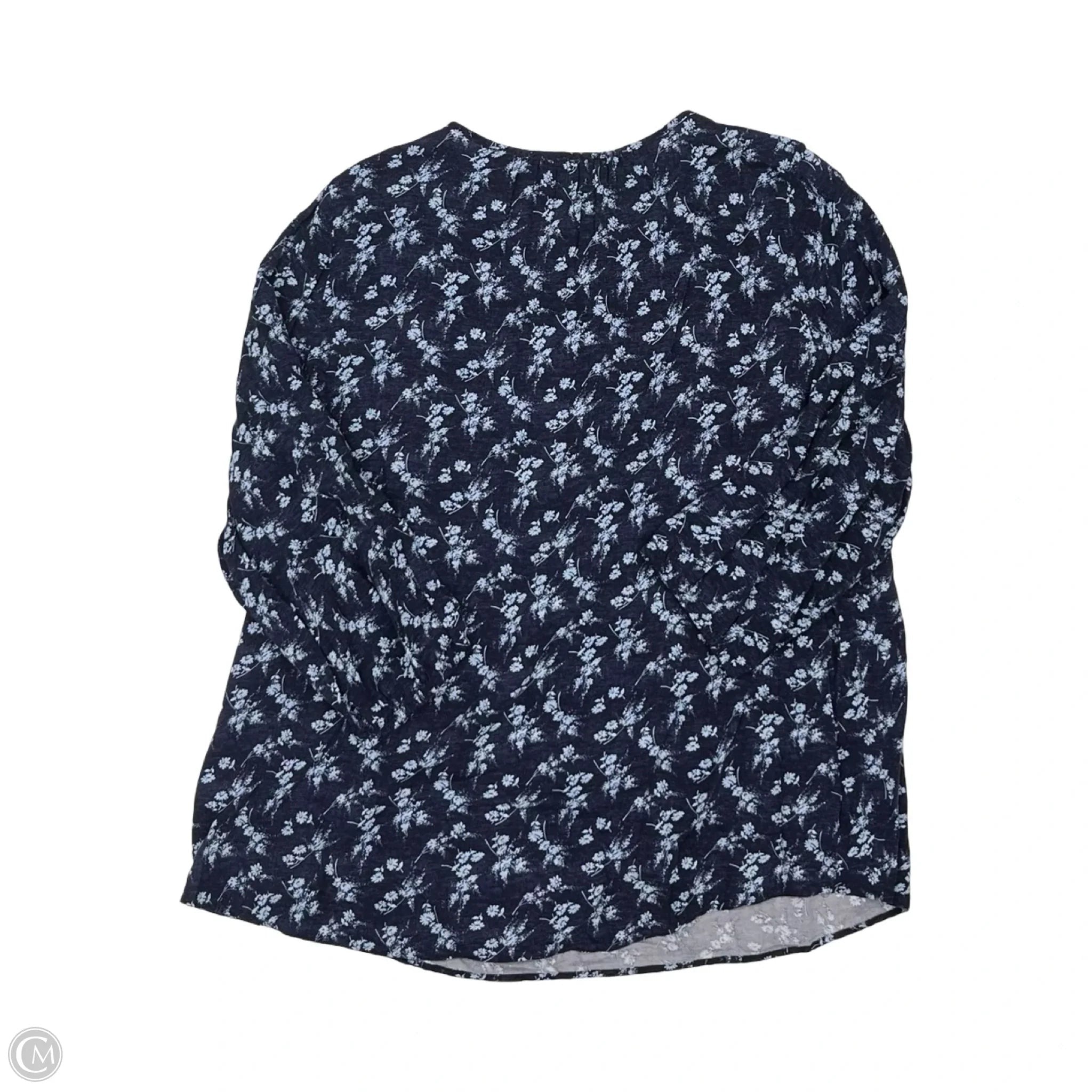 Top 3/4 Sleeve By Sonoma In Blue & White, Size: Xl
