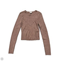Top Long Sleeve By Abercrombie And Fitch In Brown, Size: M