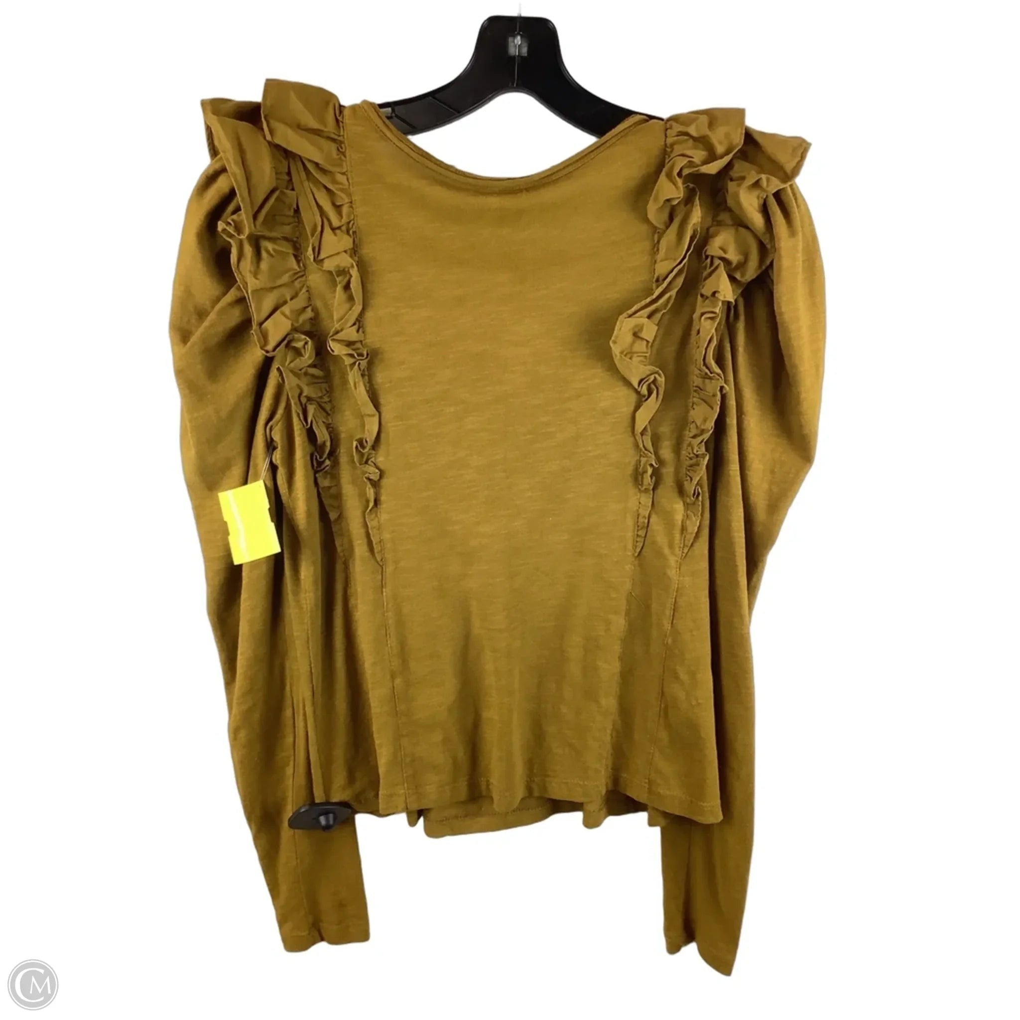 Top Long Sleeve By Anthropologie In Yellow, Size: Xs