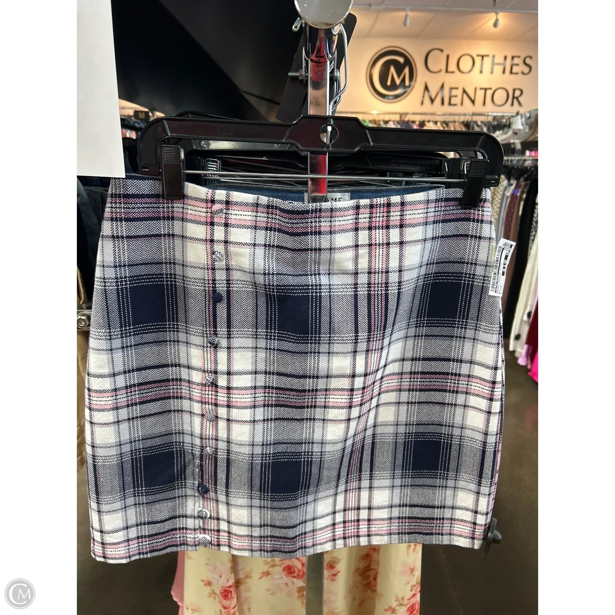 Skirt Mini & Short By Blue Rain In Plaid Pattern, Size: M