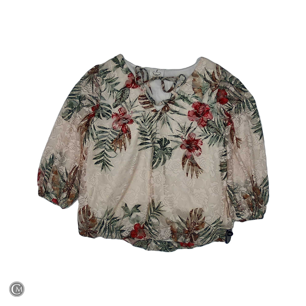 Blouse 3/4 Sleeve By Ember In Floral Print, Size: L