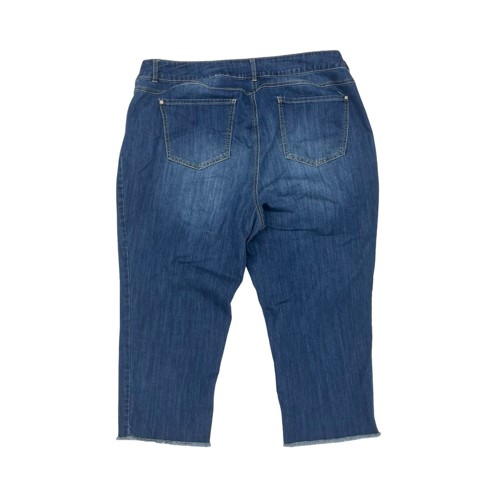 Jeans Cropped By Cato In Blue Denim, Size:20