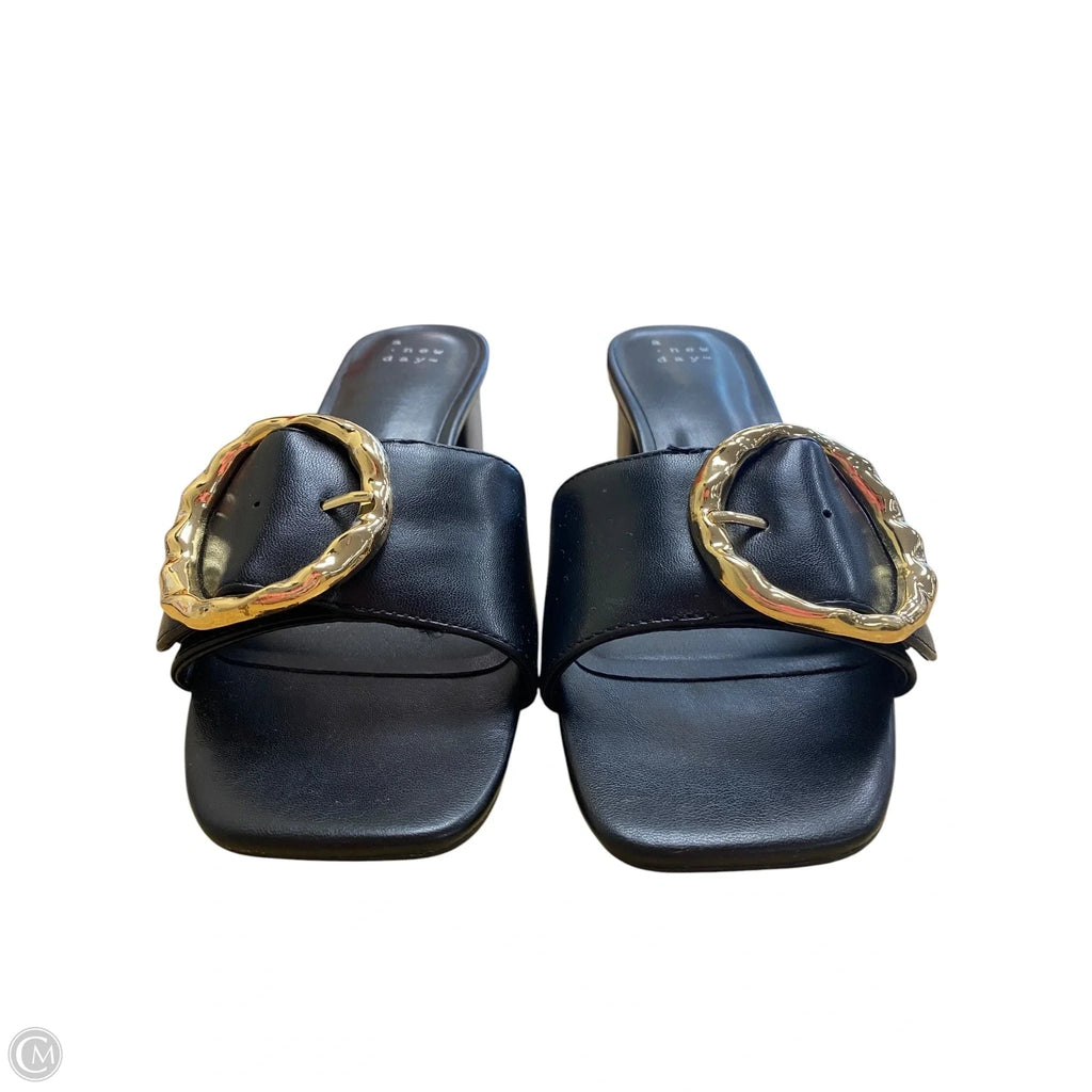 Sandals Heels Block By A New Day In Black, Size: 6