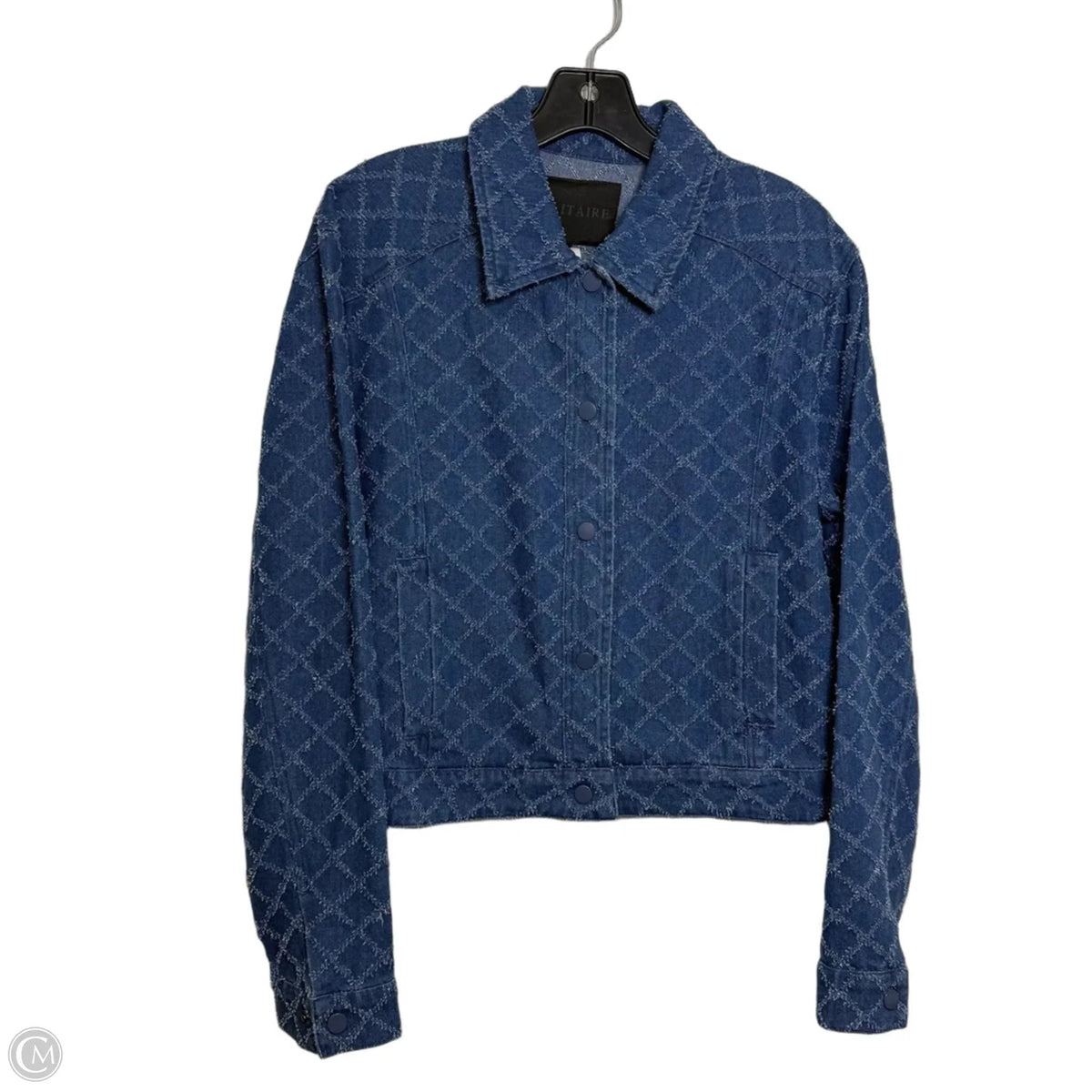 Jacket Denim By Solitaire In Blue Denim, Size: S