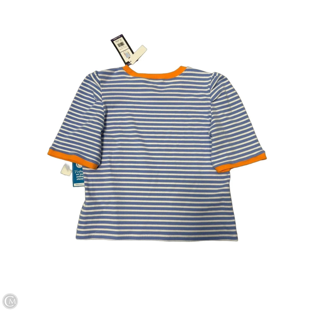 New! Top Short Sleeve Designer By Rebecca Minkoff In Striped Pattern, Size: Xxl