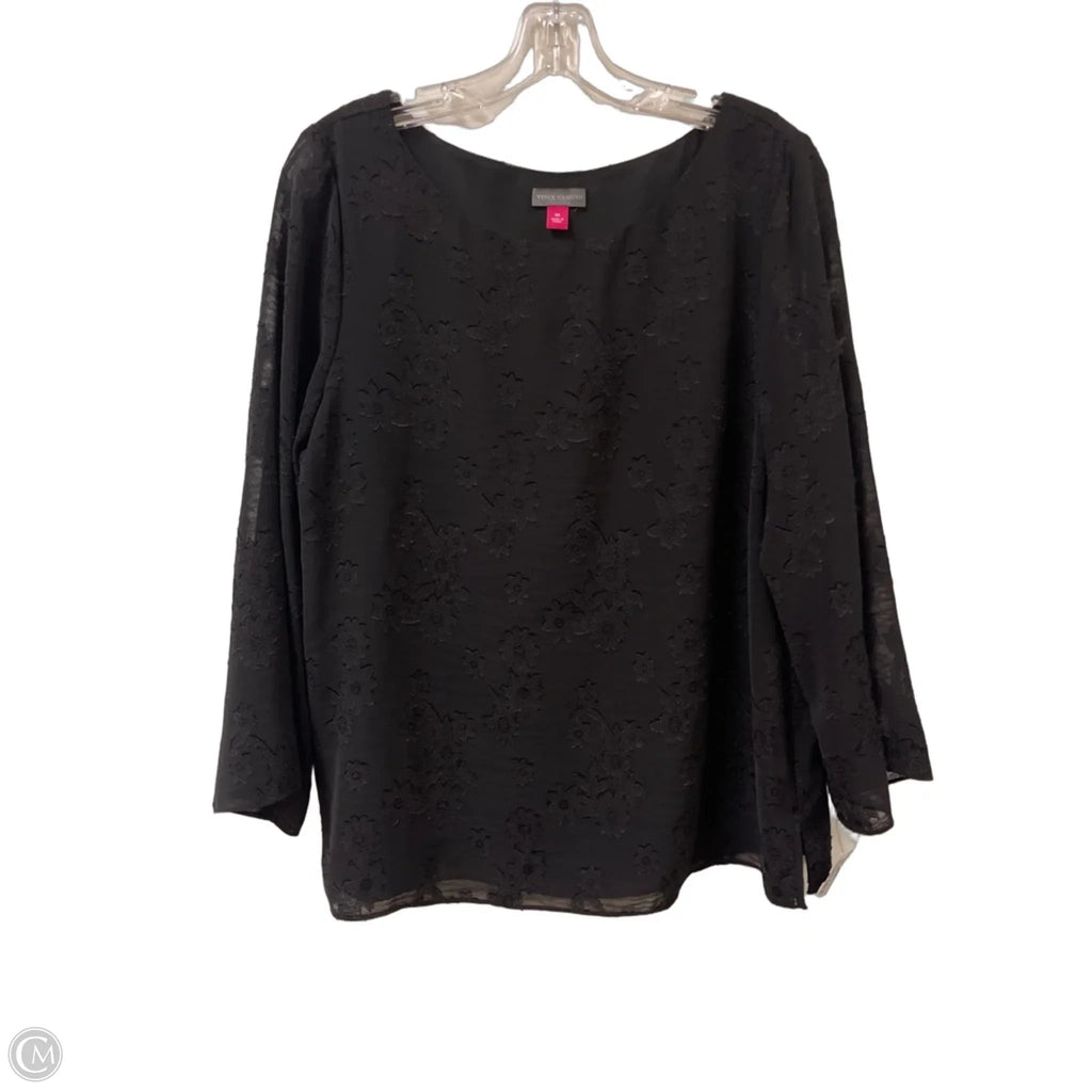 Top Long Sleeve By Vince Camuto In Black, Size: M