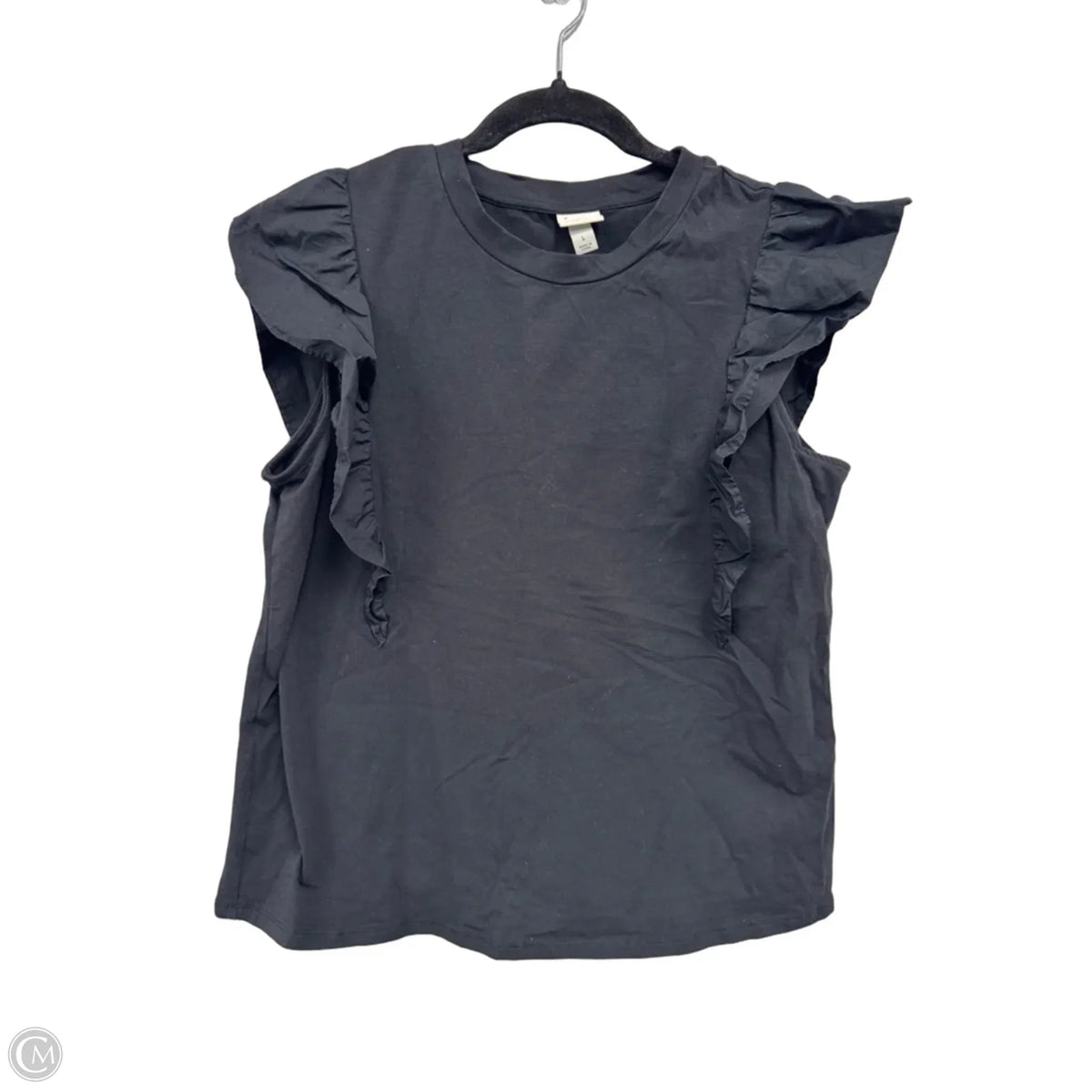 Top Short Sleeve By A New Day In Black, Size: L